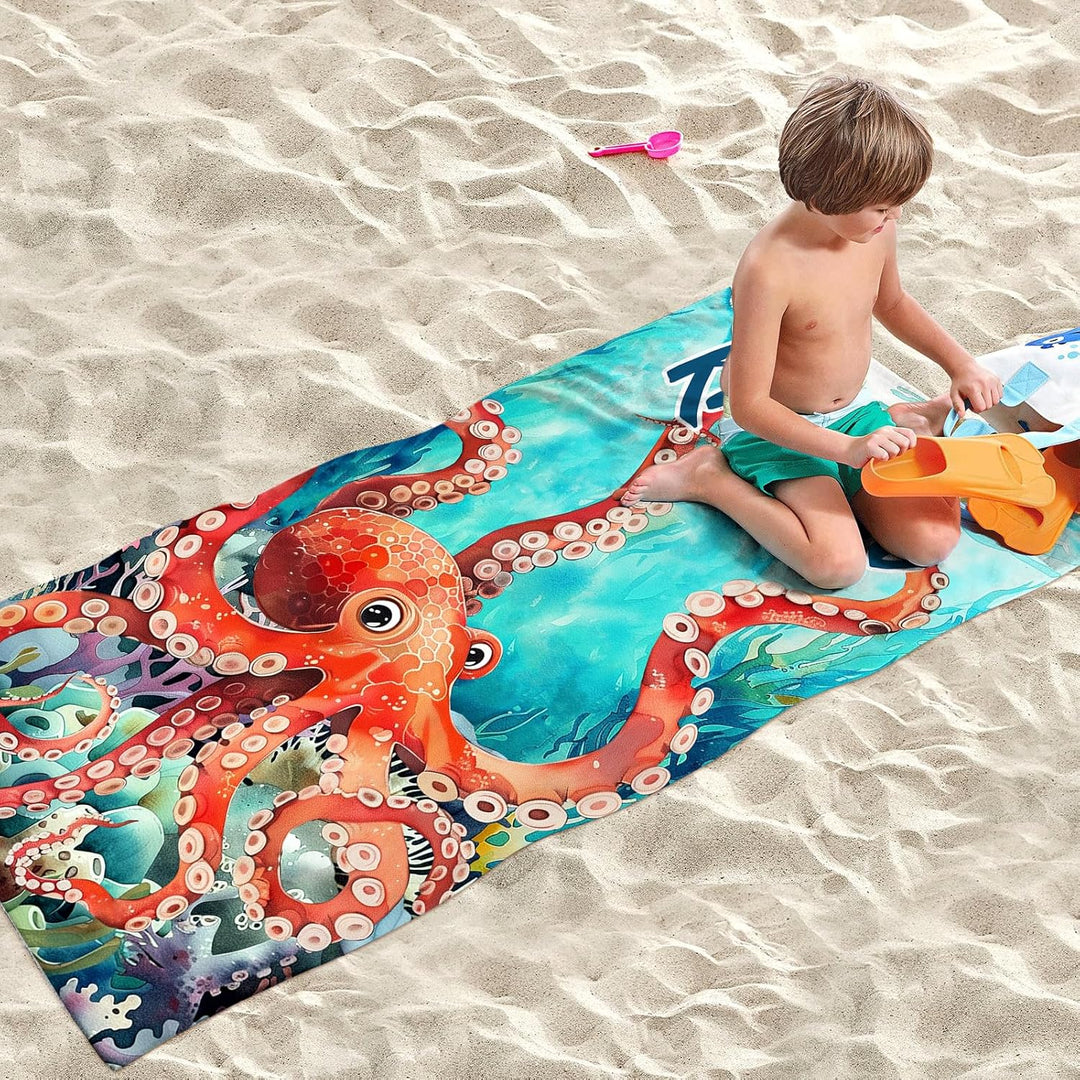 Personalized name quick-drying absorbent beach towel new style