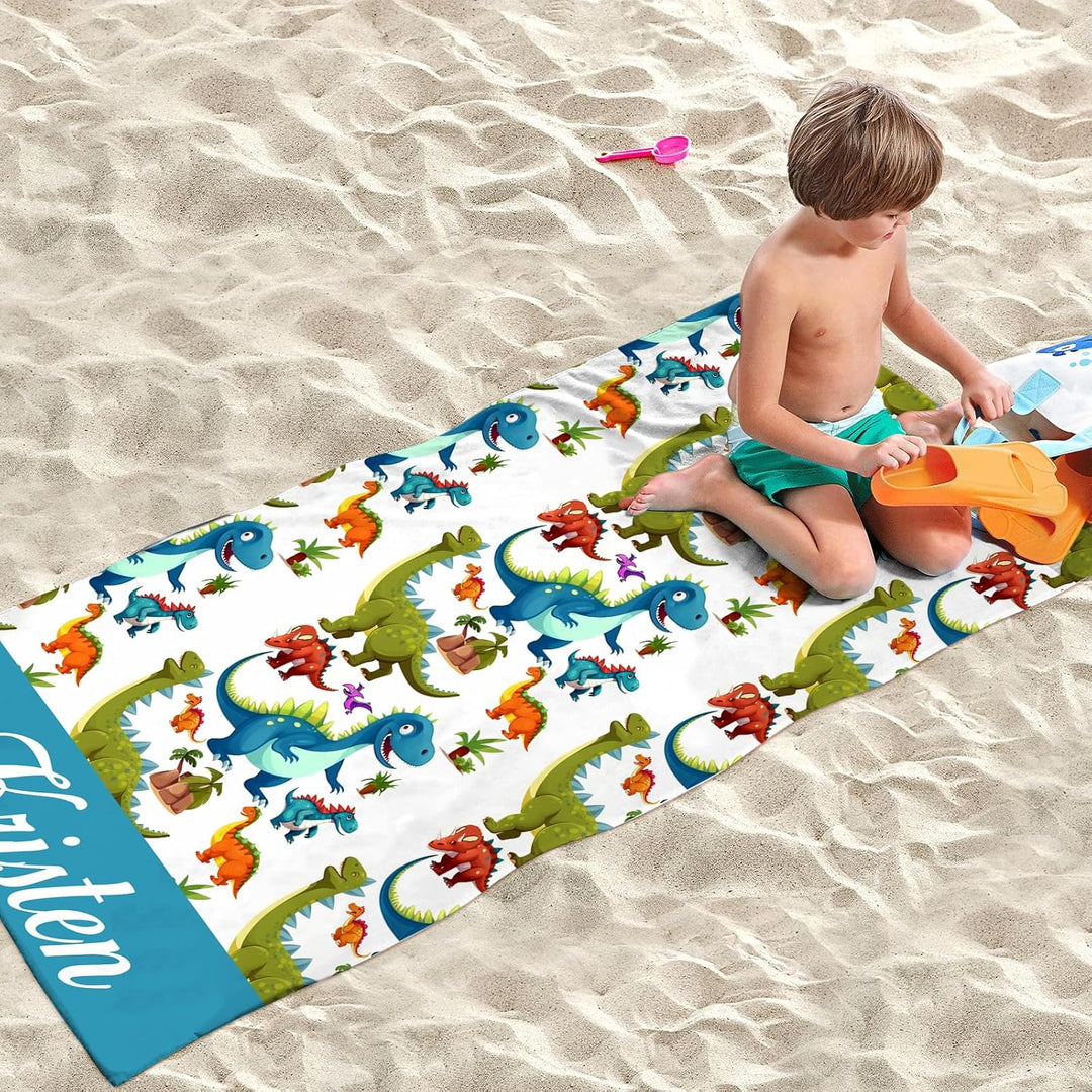 Personalized name quick-drying absorbent beach towel new style