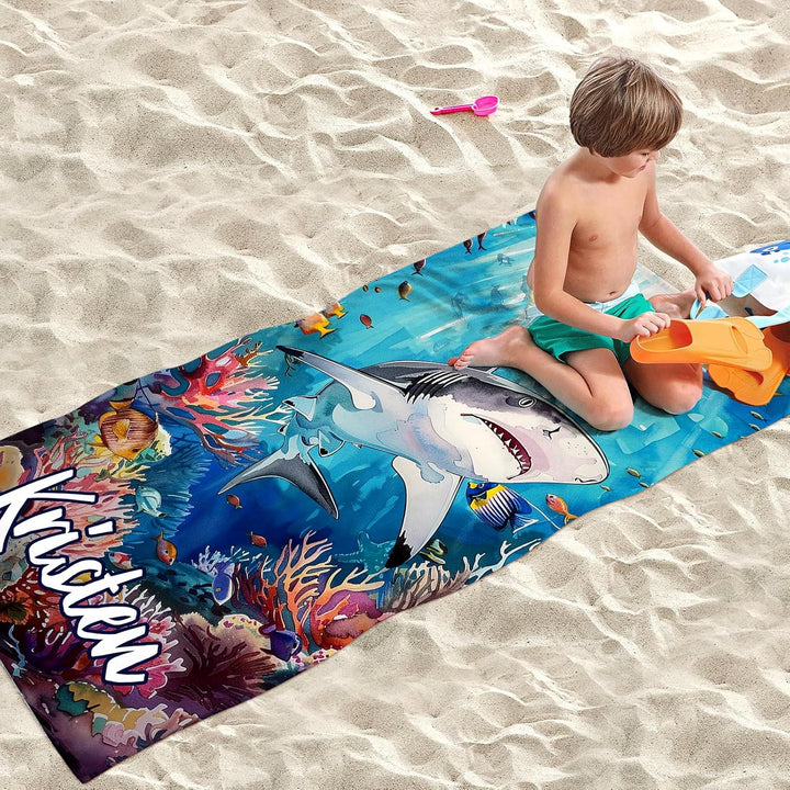 Personalized name quick-drying absorbent beach towel new style