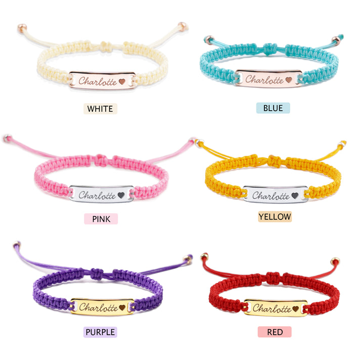 Christmas Baby Braided Cord Custom Bracelet (Parent-Child Edition) – A Sweet Holiday Keepsake