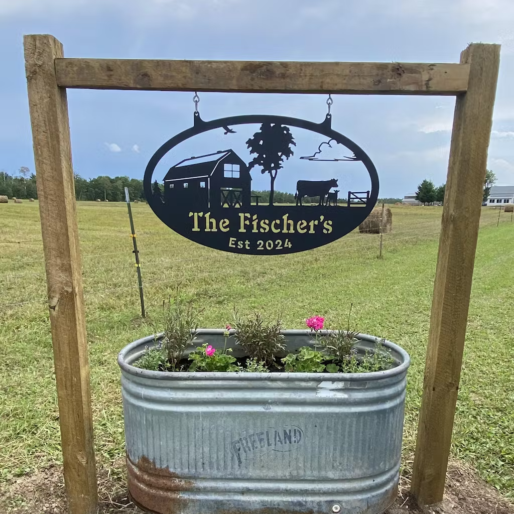 Personalized Farm Entrance Sign – Custom Metal Outdoor Ranch Plaque