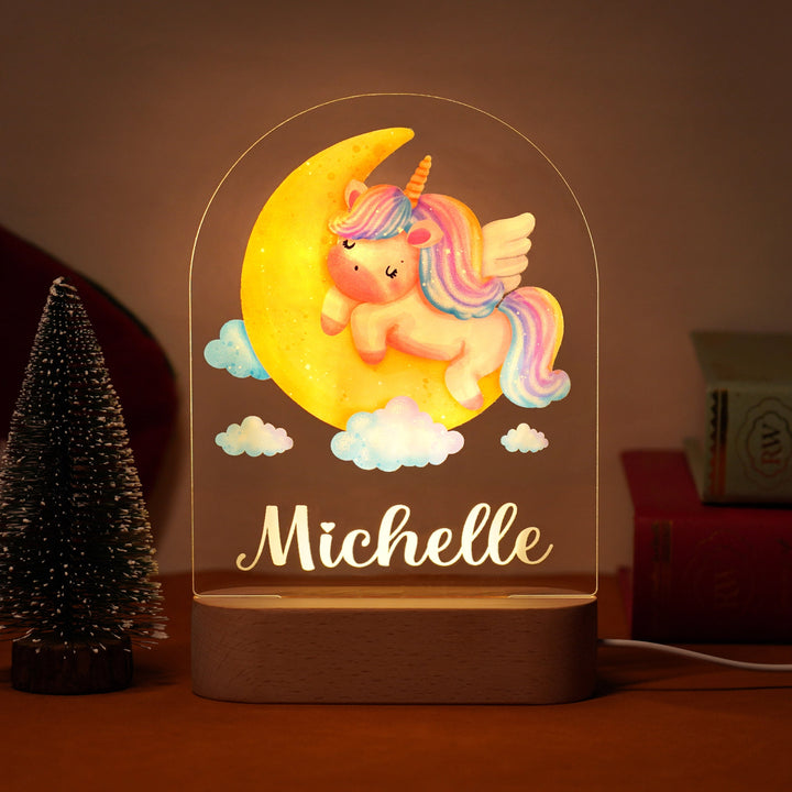 Personalised Baby Name Light - Unicorn