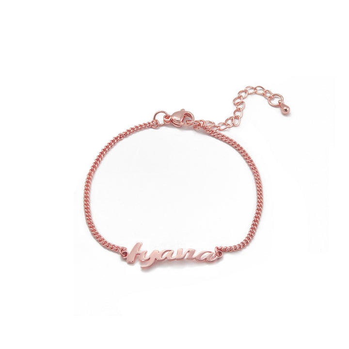 Personalized Family Name Bracelet Set – Custom Engraved Thin Chain for Moms & Kids, Matching Adjustable Jewelry