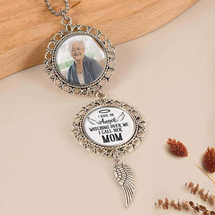 I Have An Angel Watching Over Me - Personalized Photo Car Ornament