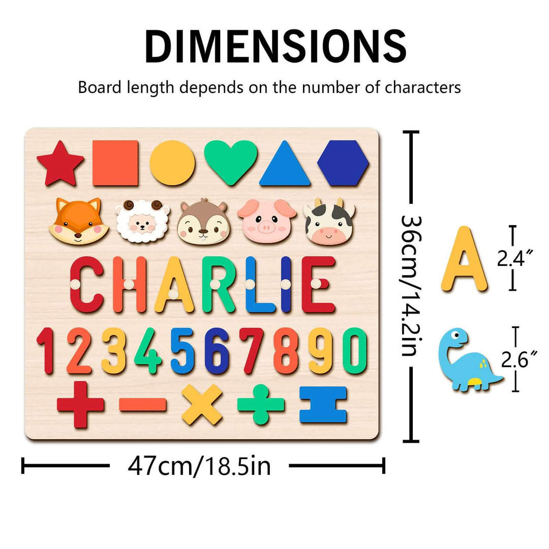 Personalized Educational Wooden Name Puzzle