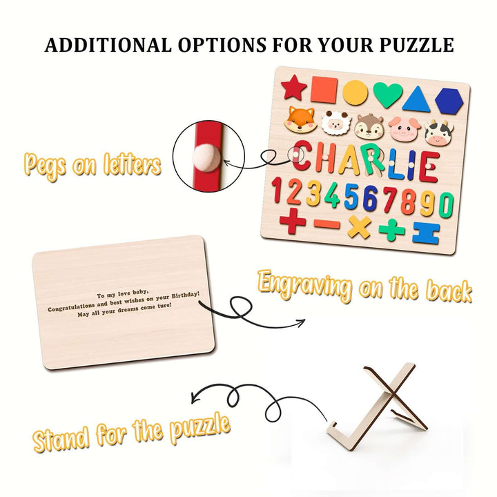 Personalized Educational Wooden Name Puzzle