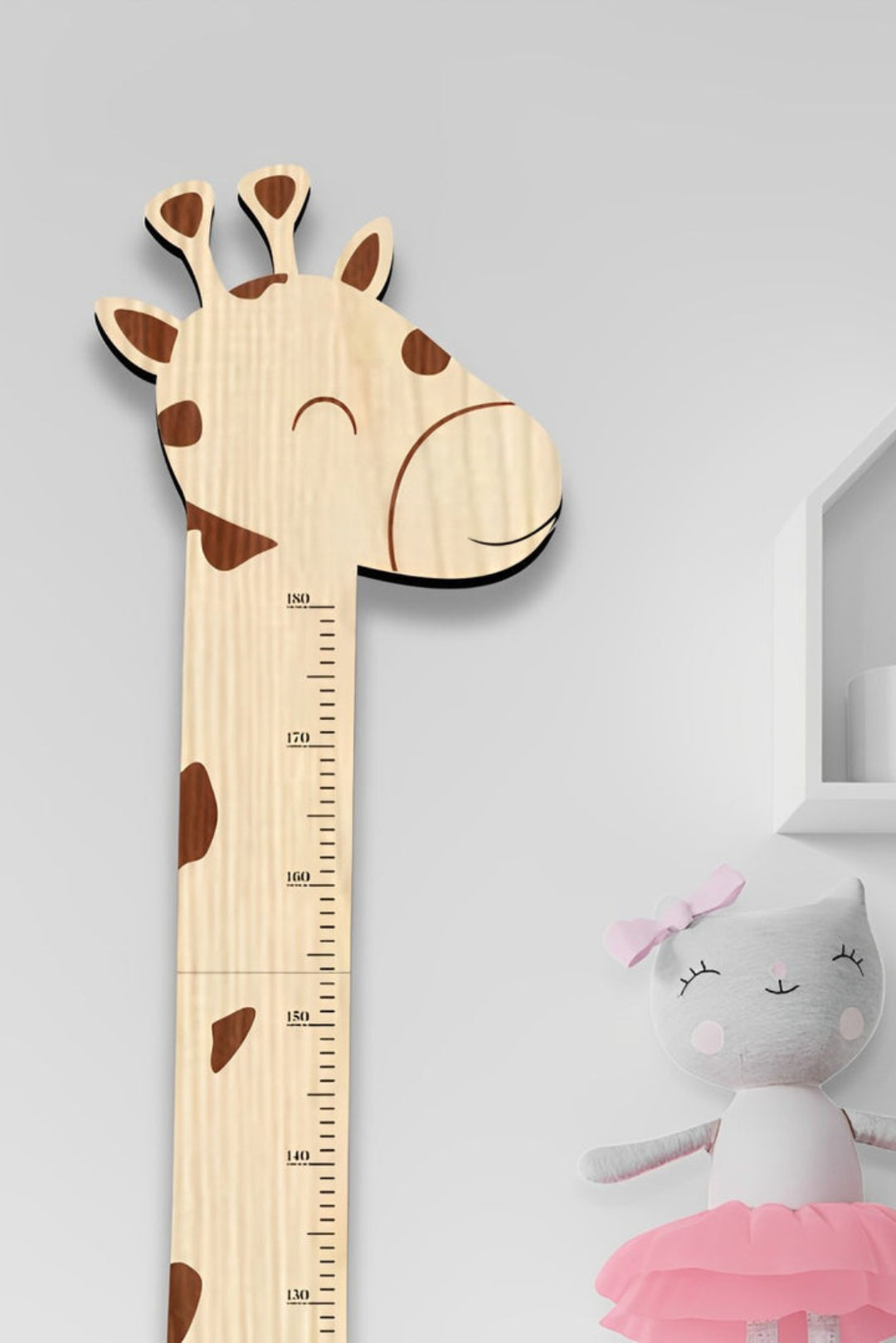 Personalized Wooden Giraffe Growth Chart Height Ruler