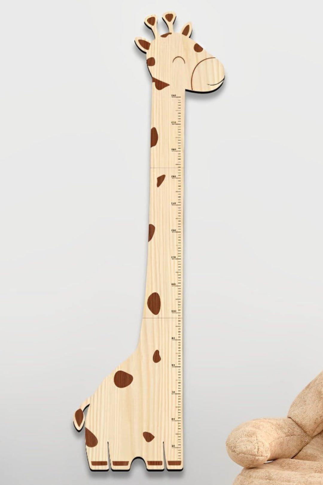 Personalized Wooden Giraffe Growth Chart Height Ruler