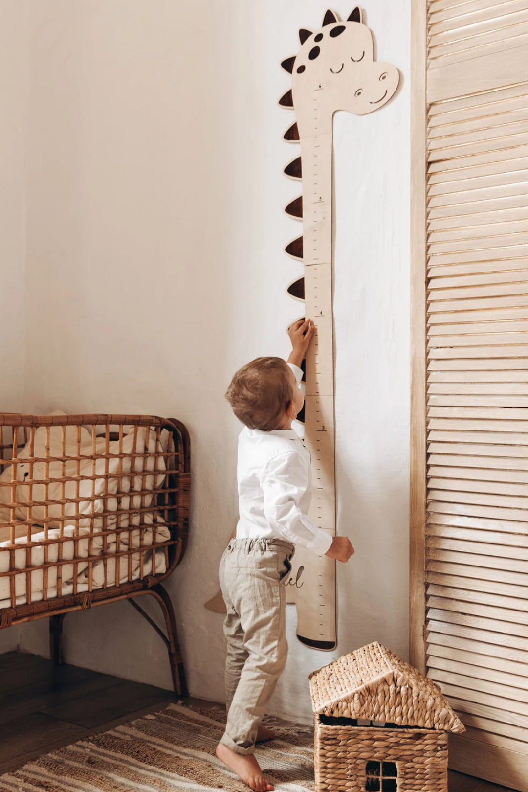 Personalized Wooden Dinosaur Growth Chart Height Ruler