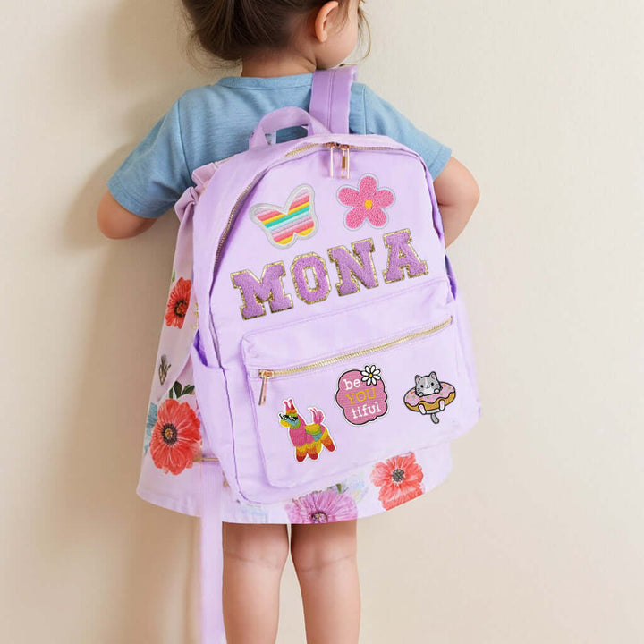 Personalized Kids Patches Nylon Backpack