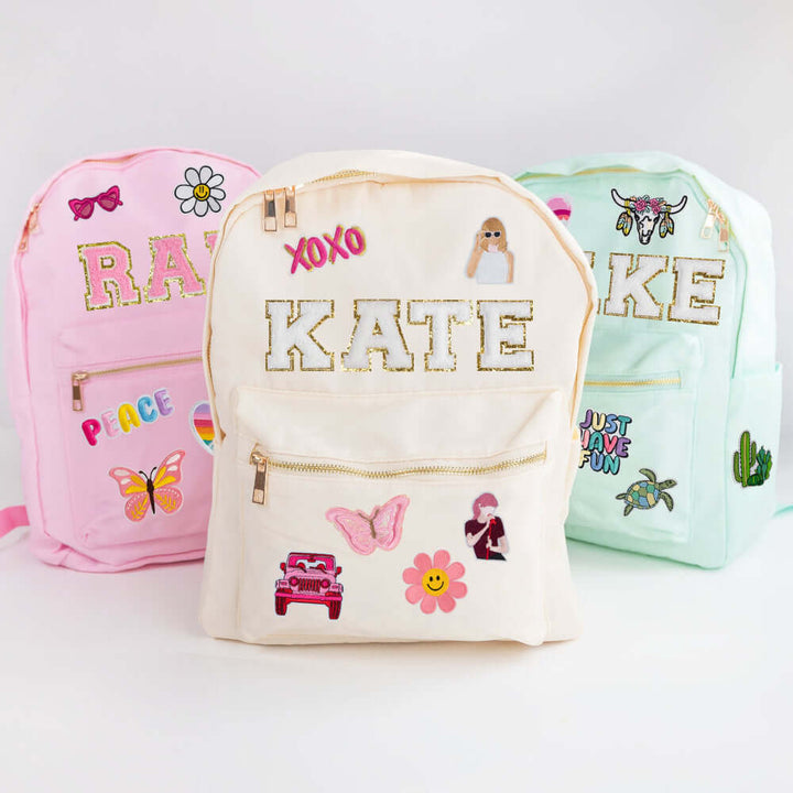 Personalized Kids Patches Nylon Backpack
