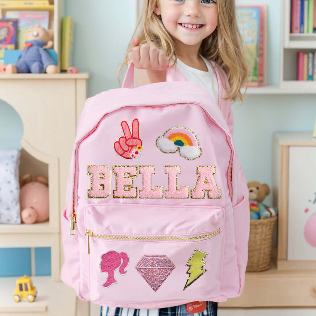 Personalized Kids Patches Nylon Backpack