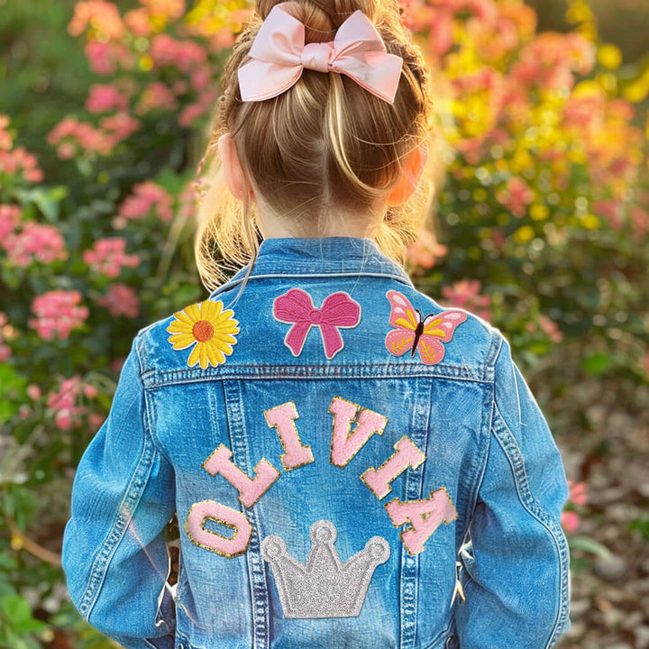 Custom Kids Patch Denim Jacket