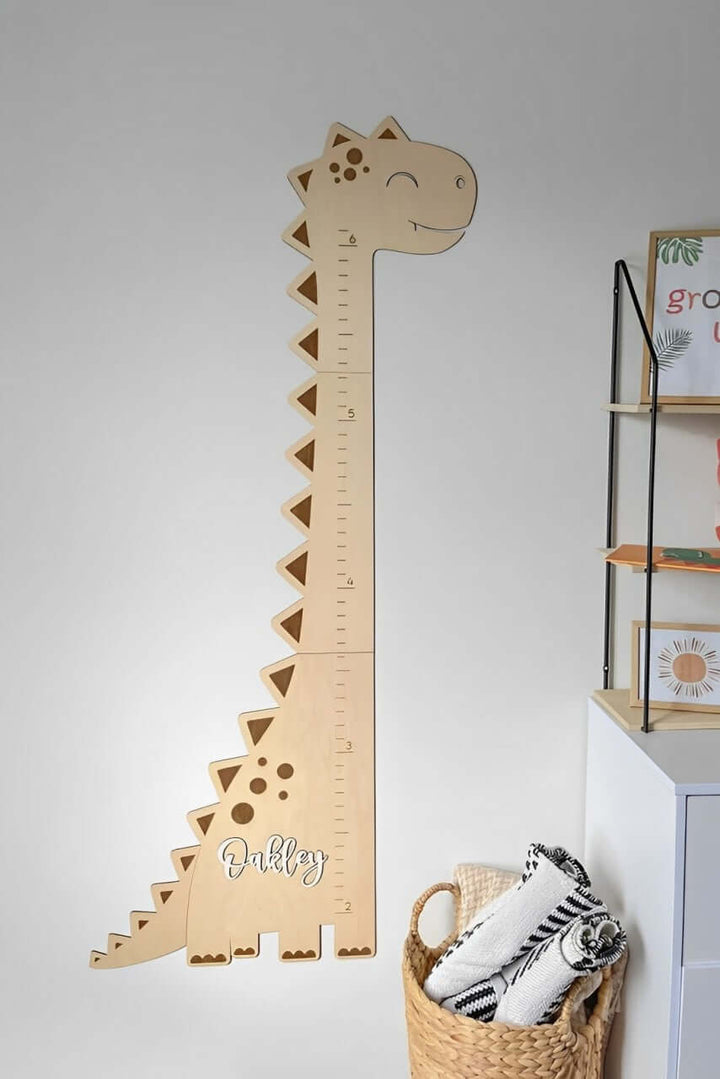 Personalized Wooden Dinosaur Growth Chart Ruler