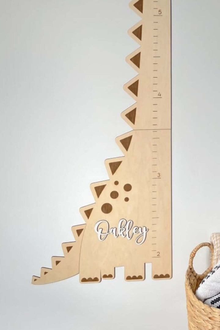 Personalized Wooden Dinosaur Growth Chart Ruler