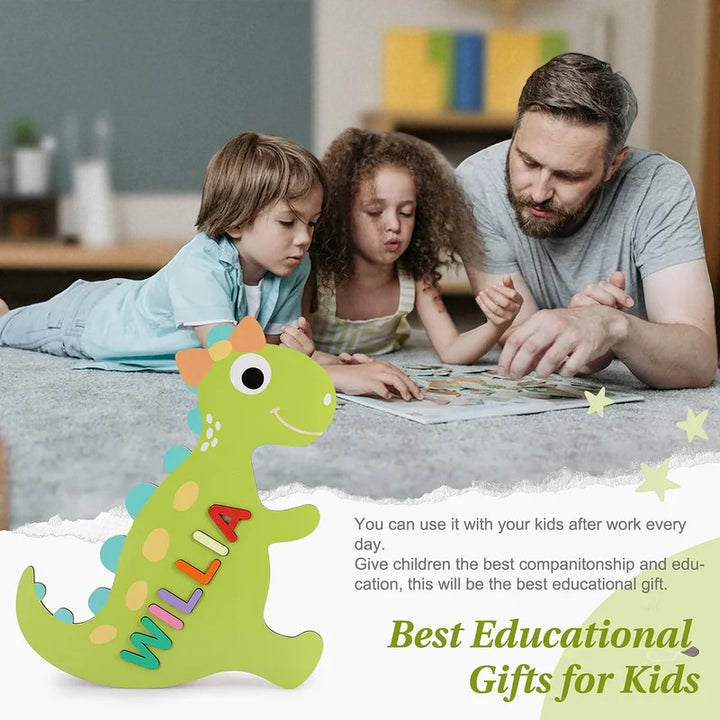 Wooden Cartoon Baby Name Puzzle