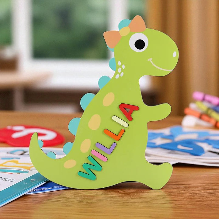 Wooden Cartoon Baby Name Puzzle