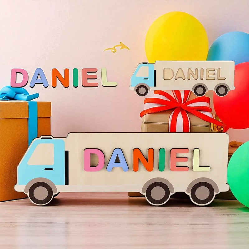 Wooden Cartoon Baby Name Puzzle