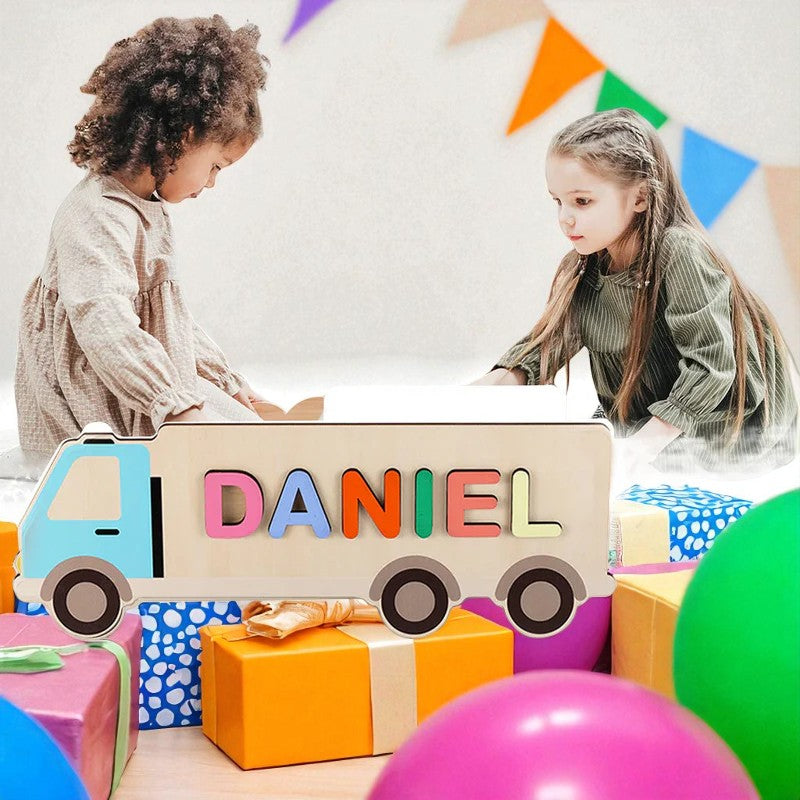 Wooden Cartoon Baby Name Puzzle