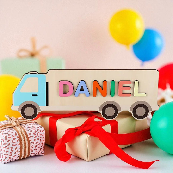 Wooden Cartoon Baby Name Puzzle