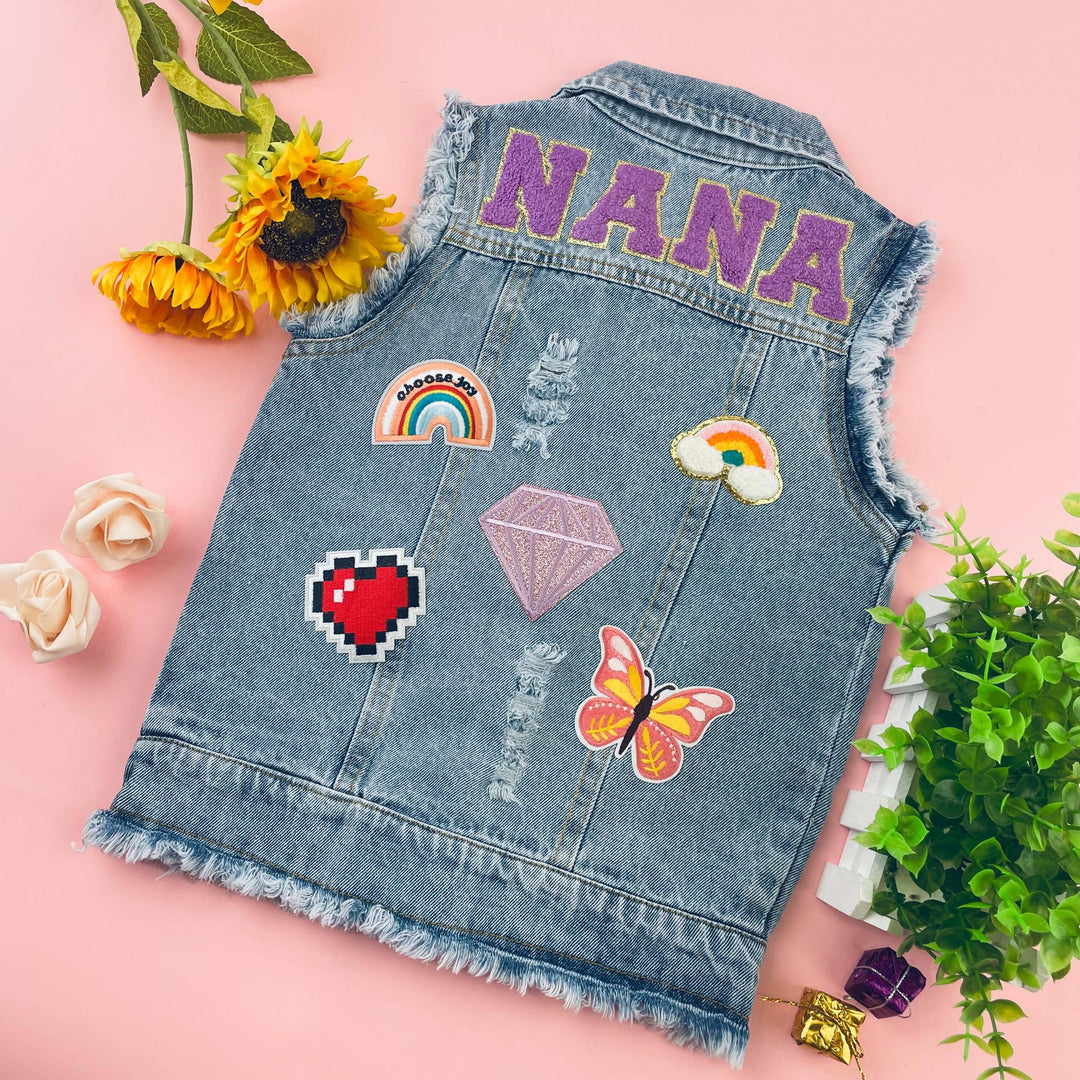 Personalized Children Patch Denim Vest