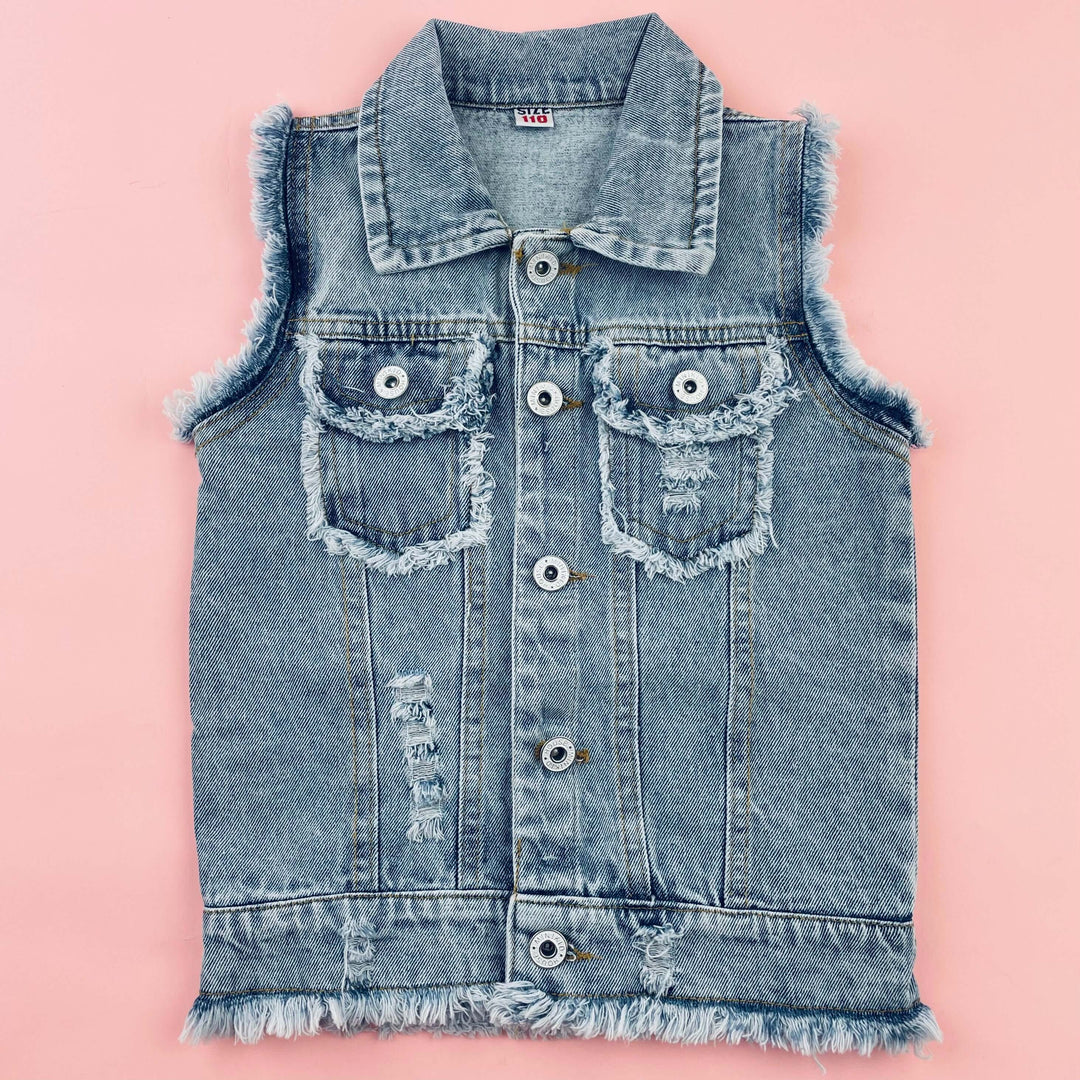 Personalized Children Patch Denim Vest