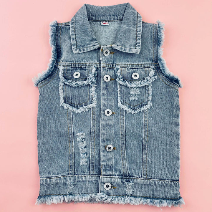 Personalized Children Patch Denim Vest