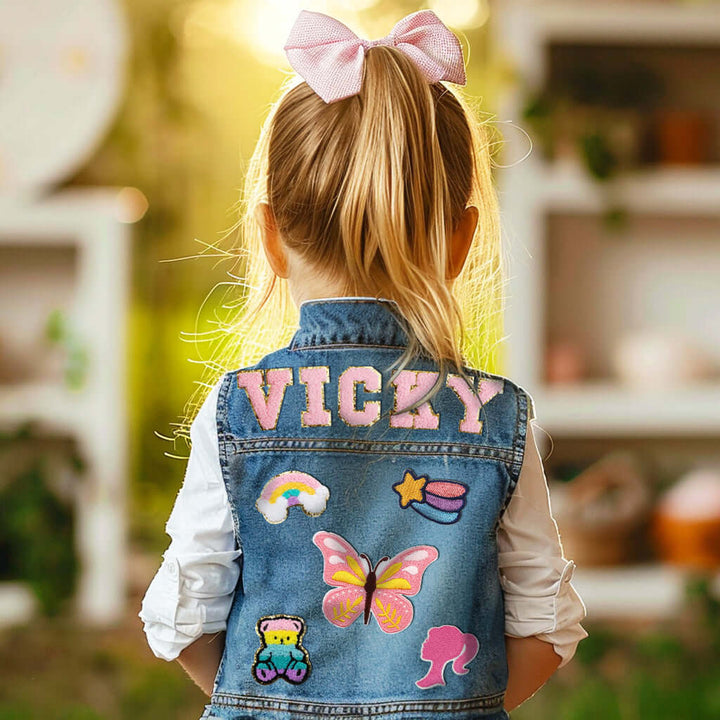 Personalized Children's Patch Denim Vest