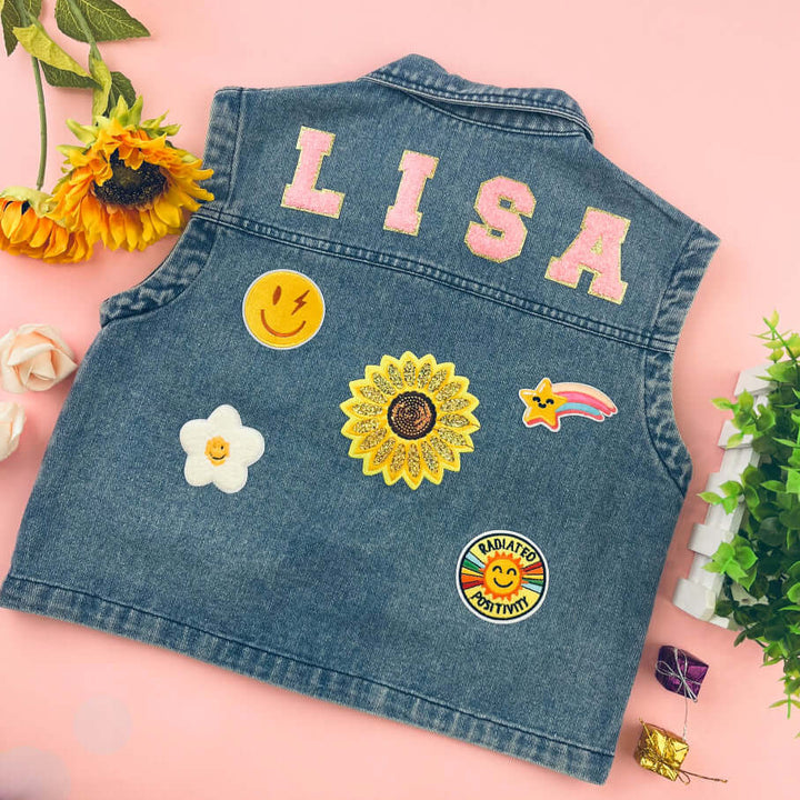 Personalized Children's Patch Denim Vest