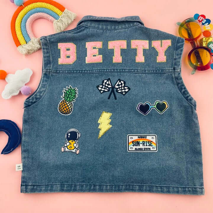 Personalized Children's Patch Denim Vest