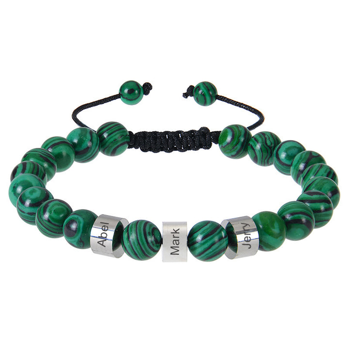 Personalized name multi-style men's bracelet