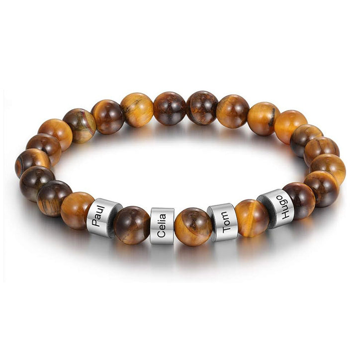 Personalized name multi-style men's bracelet