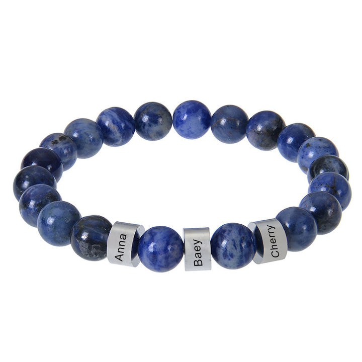 Personalized name multi-style men's bracelet