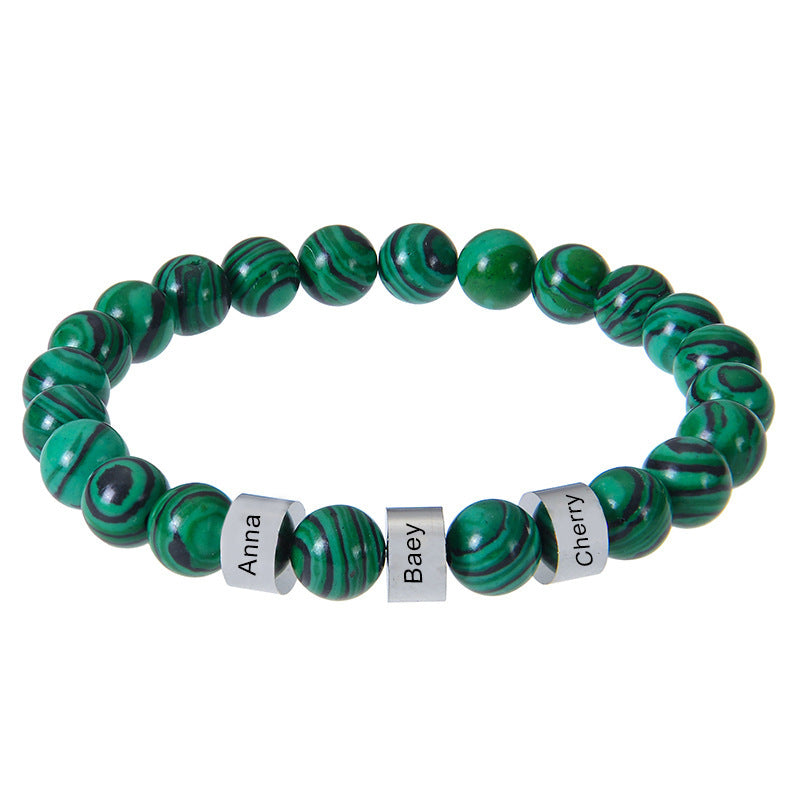 Personalized name multi-style men's bracelet