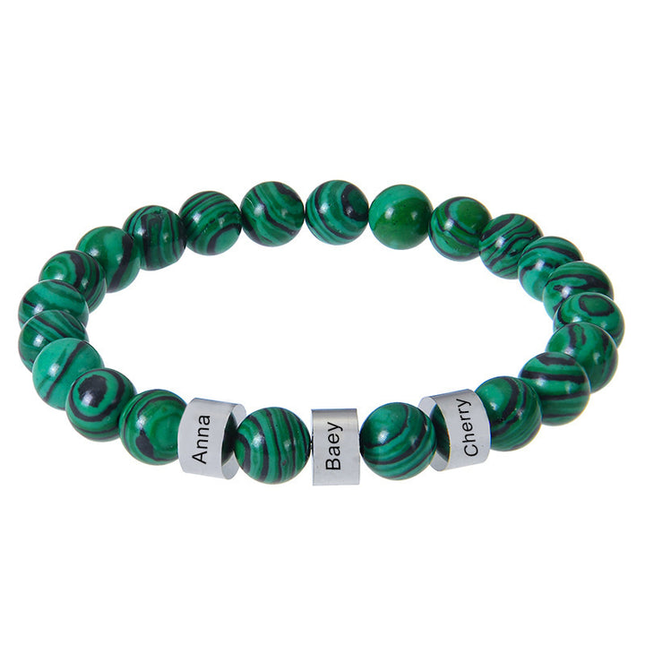 Personalized name multi-style men's bracelet