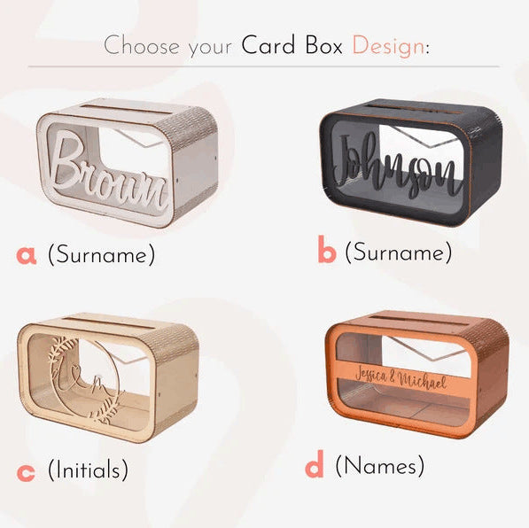 Personalized Wedding Post Box - Wooden Envelope Box