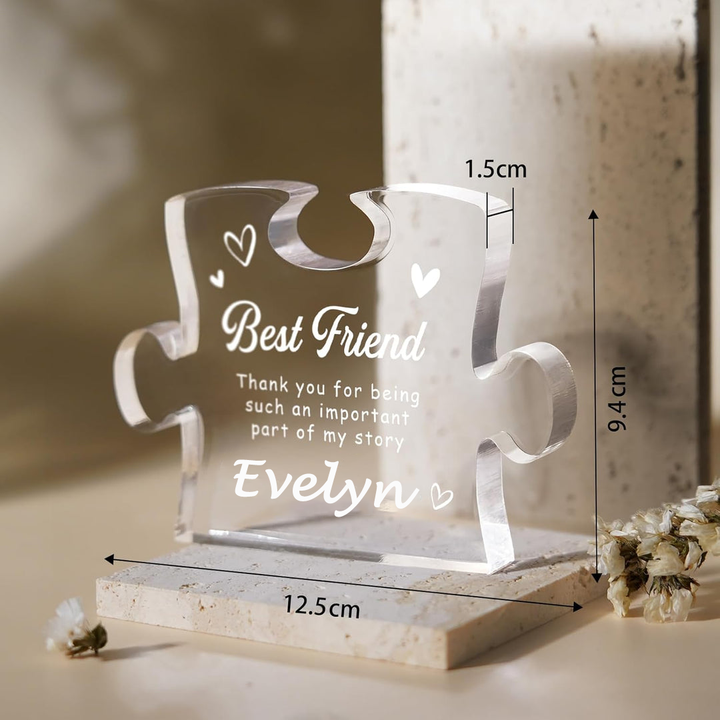 Personalized Acrylic Puzzle Plaque Beautiful Desk Decor Presents for Nanna