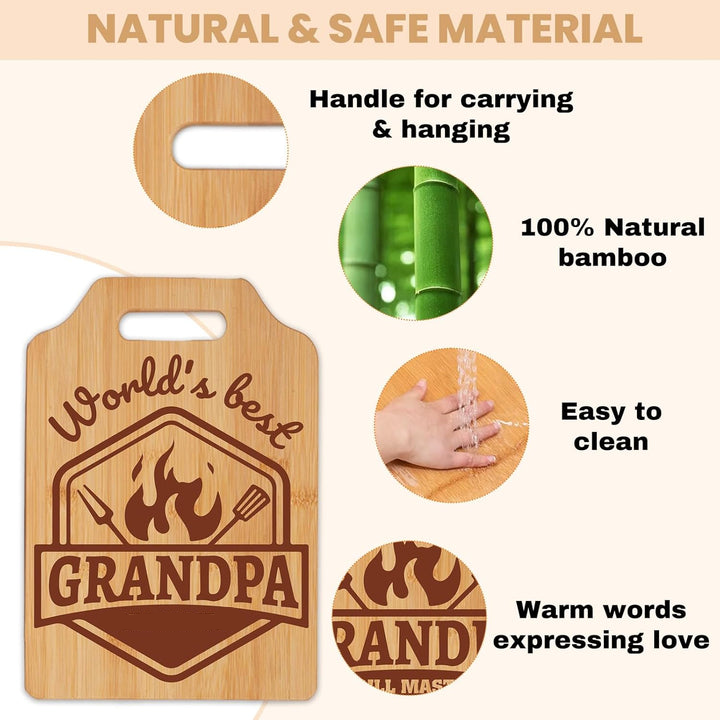 Personalized Dad Cutting Board Bamboo Cooking Board Gifts for Papa