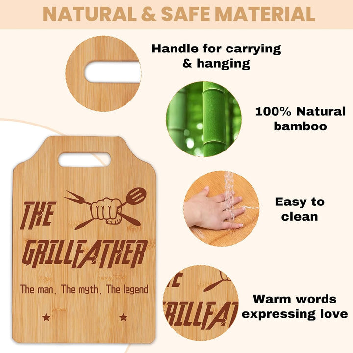 Personalized Dad Cutting Board Bamboo Cooking Board Gifts for Papa