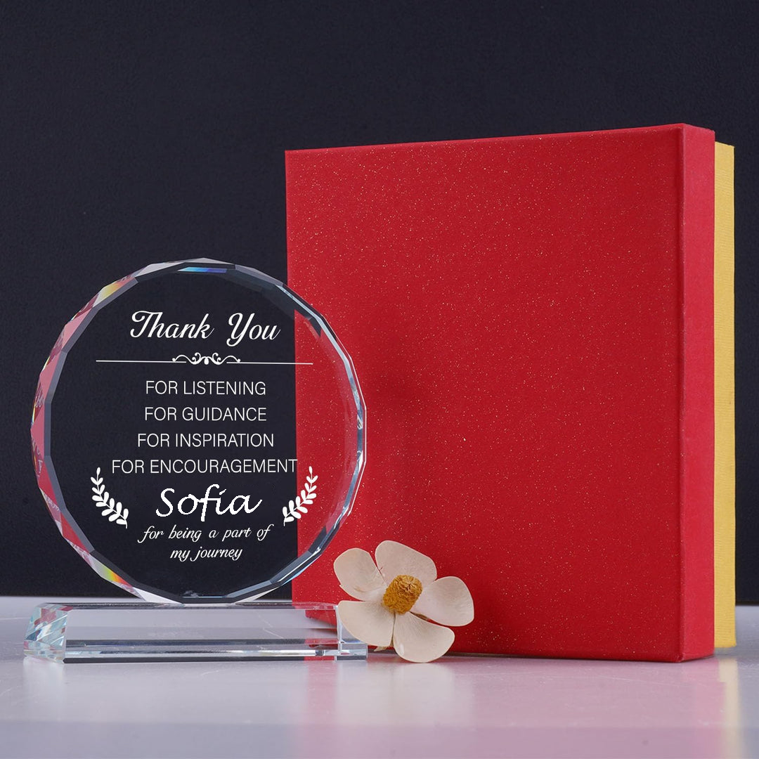 Personalized Crystal Engraved Plaque Thank You Gifts