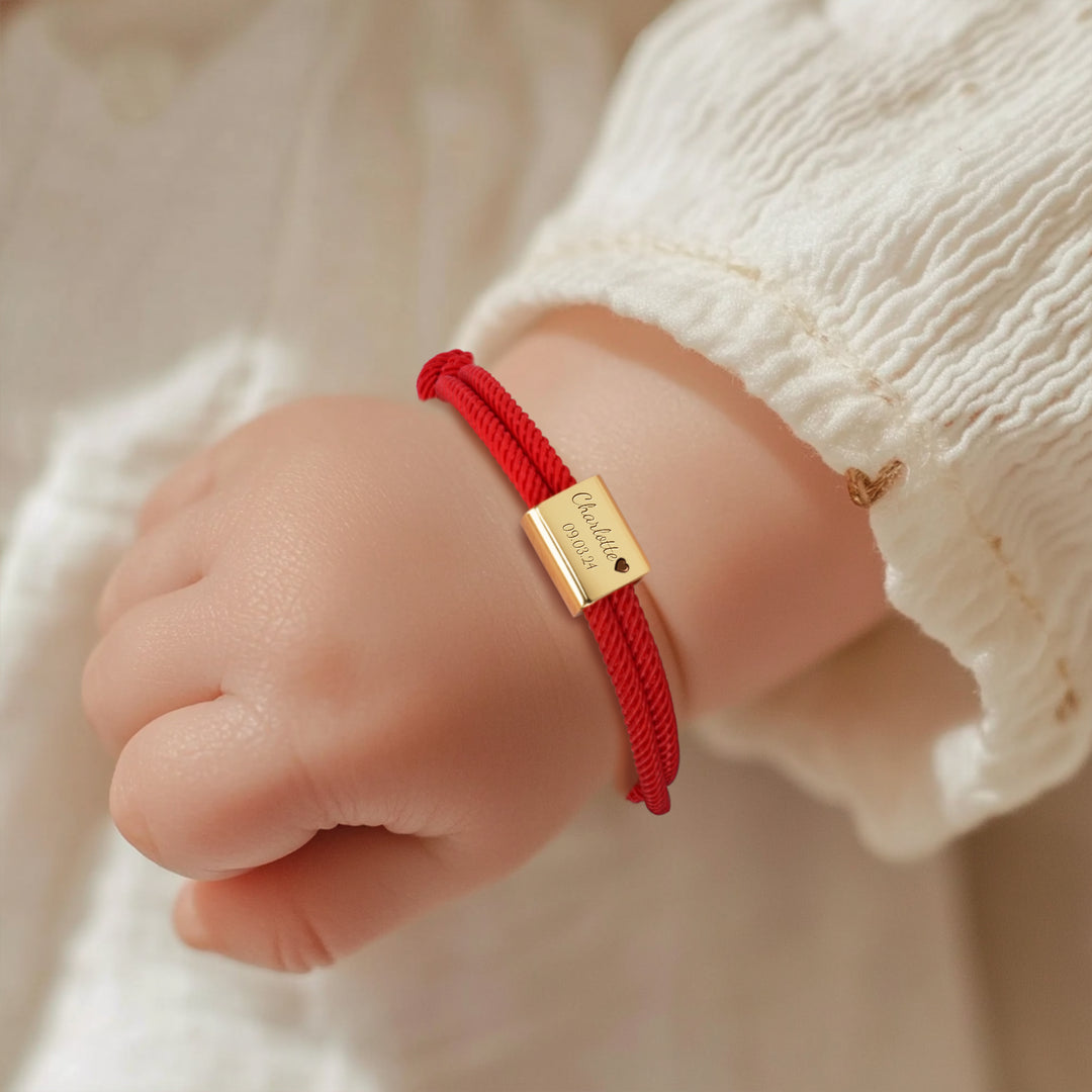Hand-woven personalized name custom metal children's bracelet