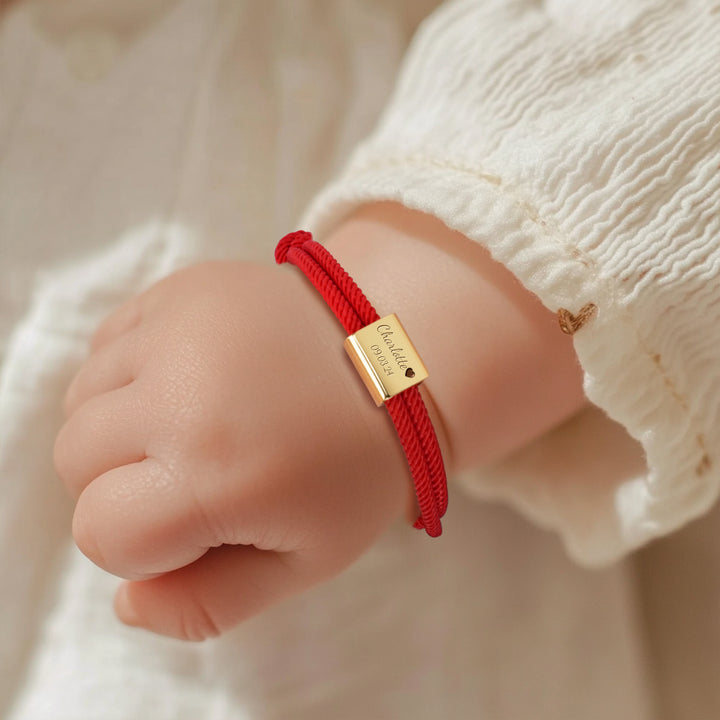 Hand-woven personalized name custom metal children's bracelet