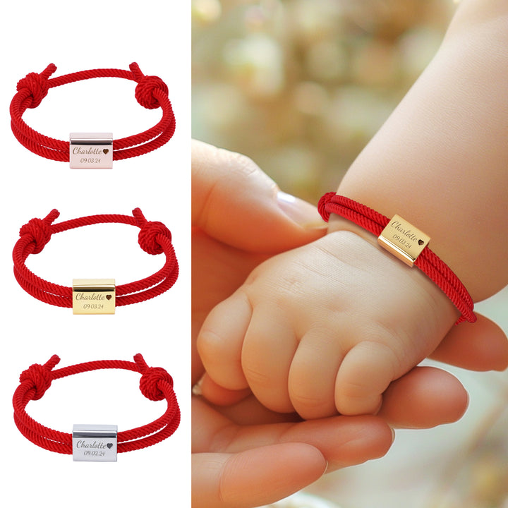 Hand-woven personalized name custom metal children's bracelet
