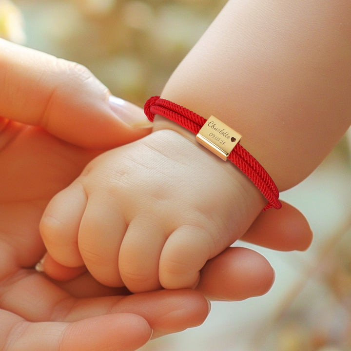 Hand-woven personalized name custom metal children's bracelet