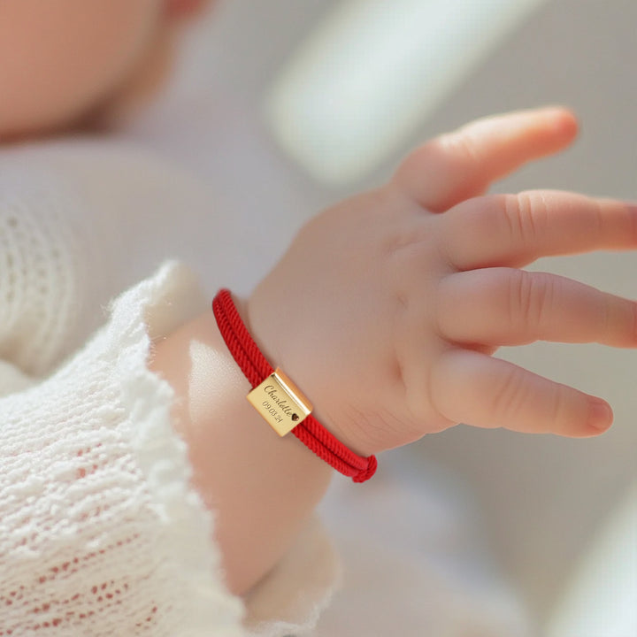 Hand-woven personalized name custom metal children's bracelet