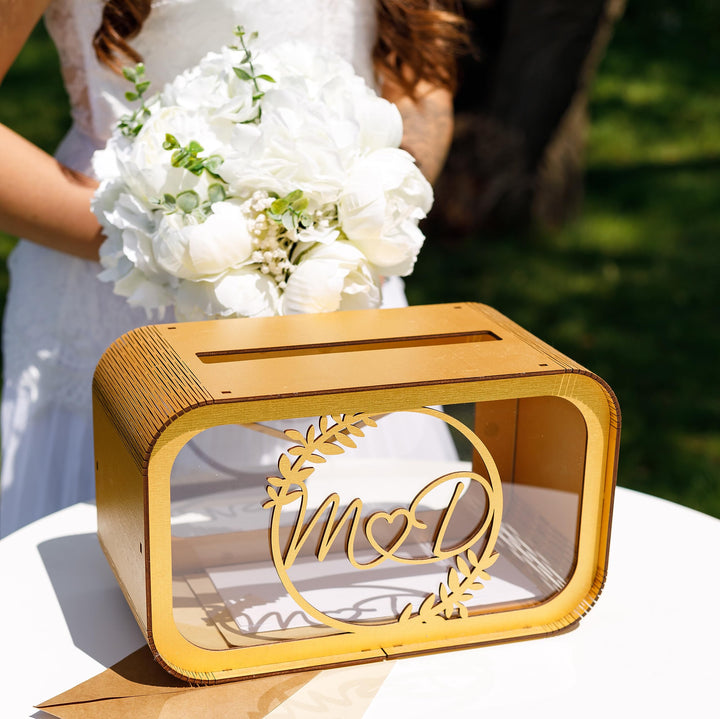 Personalized Wedding Post Box - Wooden Envelope Box