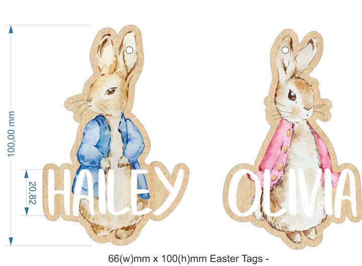 Double Layered Easter Tag - Peter Rabbit