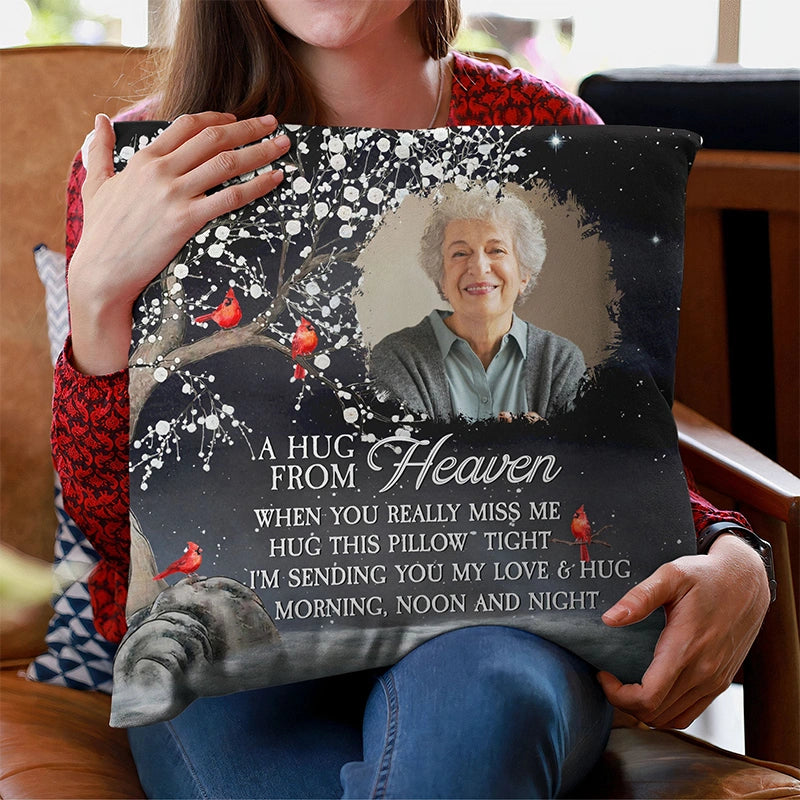 Personalized Photo Memorial Pillow – A Hug From Heaven Memory Pillow