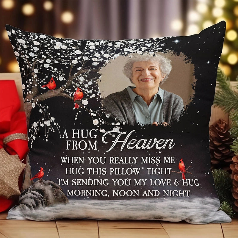 Personalized Photo Memorial Pillow – A Hug From Heaven Memory Pillow