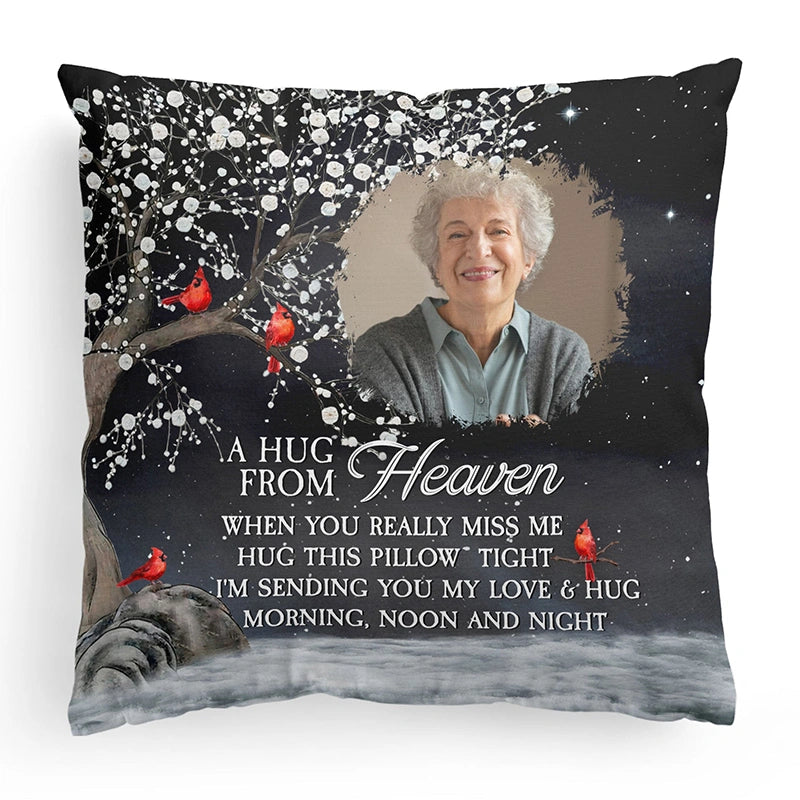 Personalized Photo Memorial Pillow – A Hug From Heaven Memory Pillow